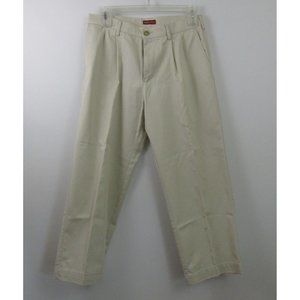 Merona Mens Slacks 32X26 Slim Straight Pleated Front Preppy Business Casual NWOT